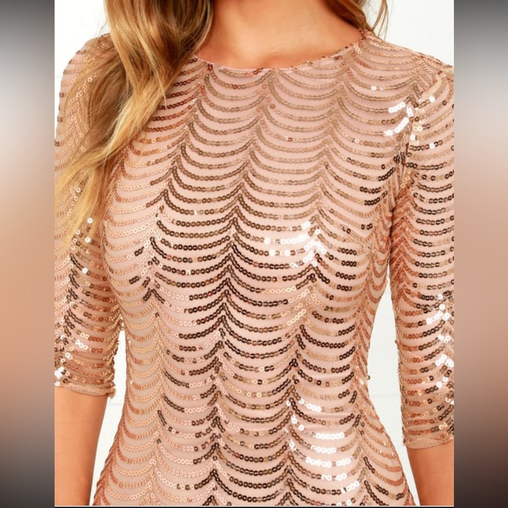 LULUS XS SEQUIN SHORT DRESS - Picture 2 of 13